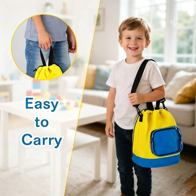 Drawstring Toy Storage Bag — Water-Resistant Fabric Organizer for Quick Cleanup