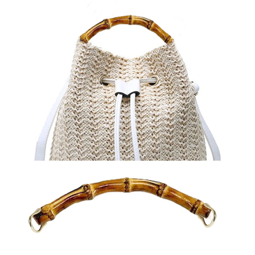Bamboo Bag Handle — Stylish Wooden Replacement for DIY Purses and Totes
