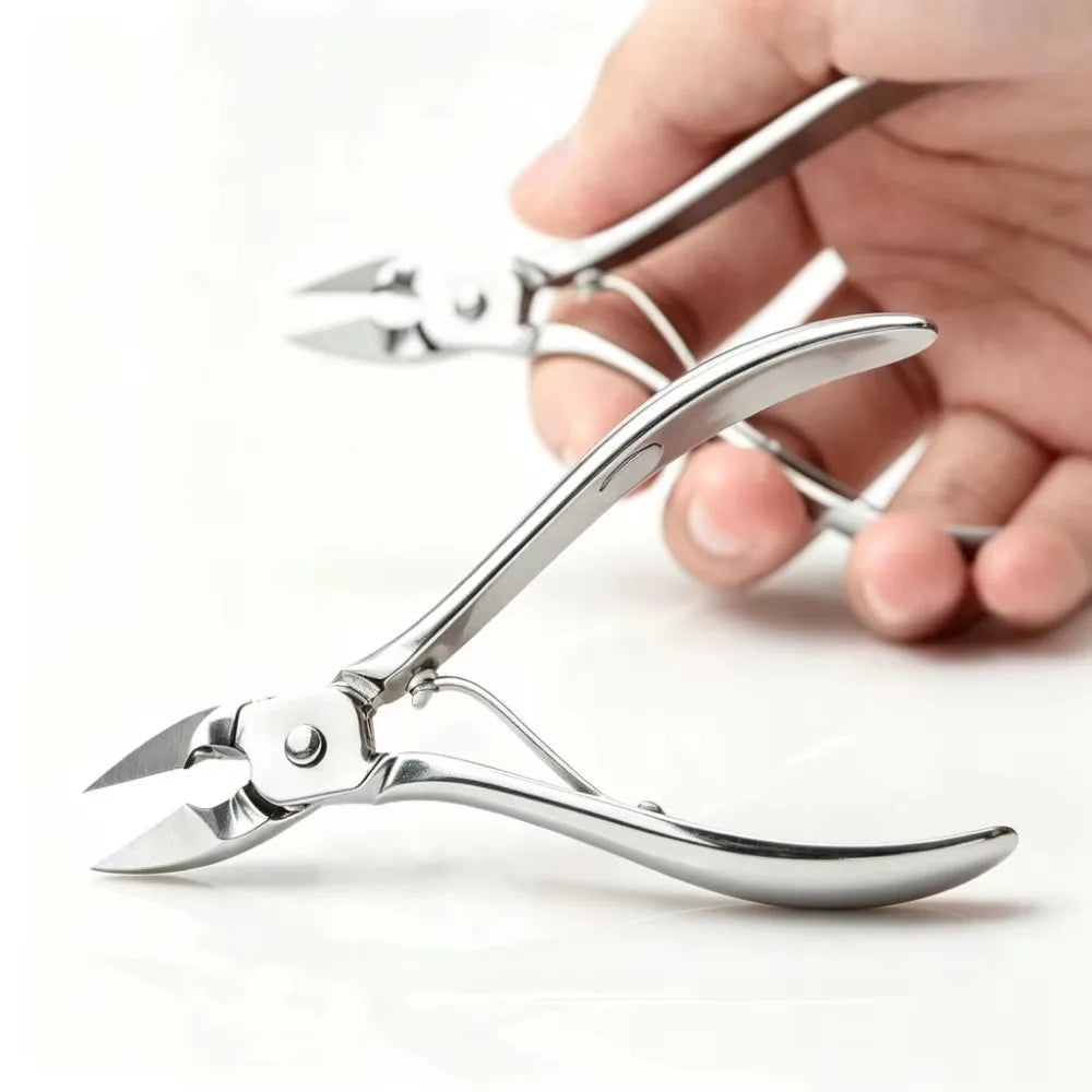 Stainless Steel Cuticle Nipper — Professional Nail Trimmer for Manicure