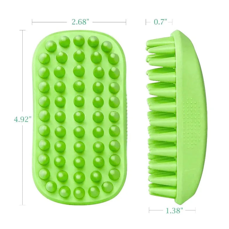 Silicone Pet Bath Brush — Gentle Shampooing Tool for Dogs