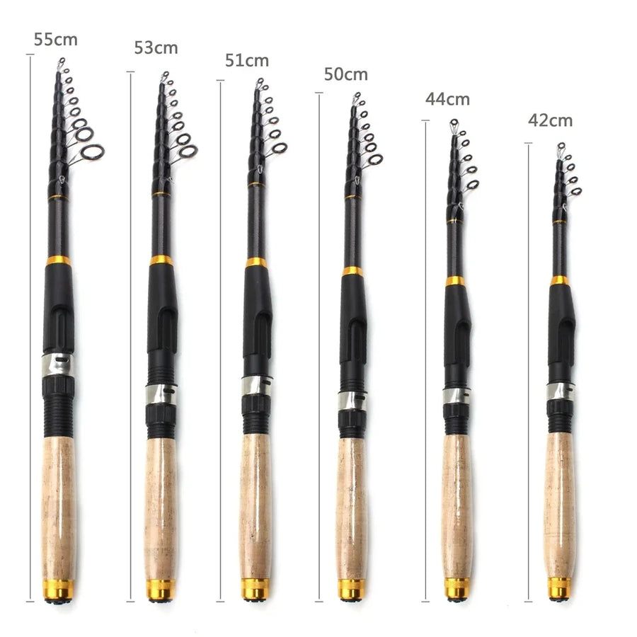 SEACHASER Telescopic Carbon Fiber Fishing Rod — Portable Lure Rod for Sea and Lake