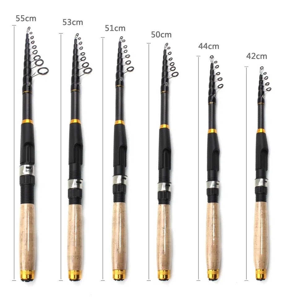 SEACHASER Telescopic Carbon Fiber Fishing Rod — Portable Lure Rod for Sea and Lake
