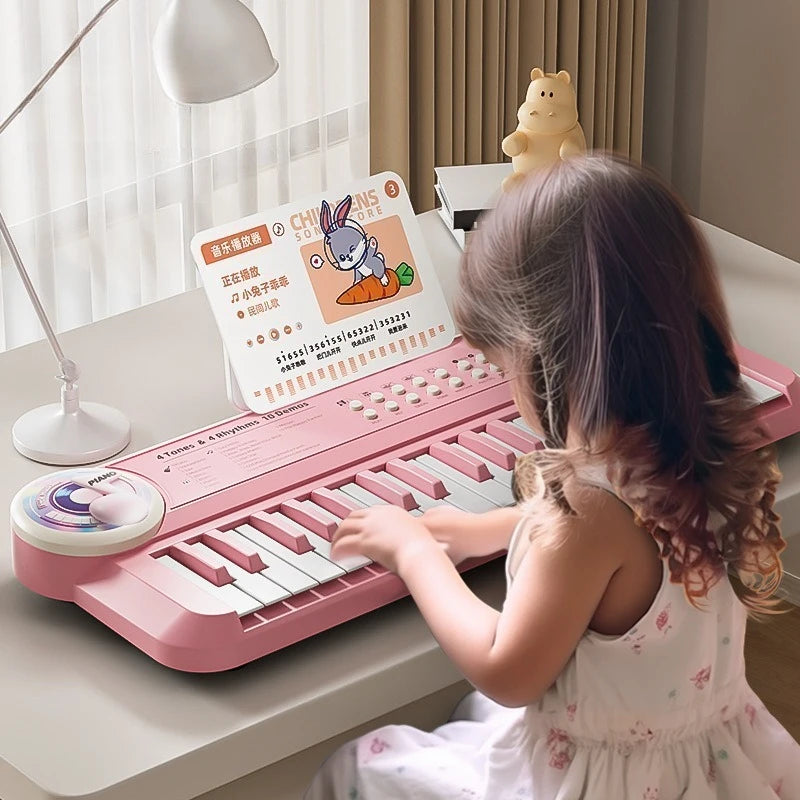 37-Key Electronic Kids Keyboard — Musical Learning Toy with Microphone