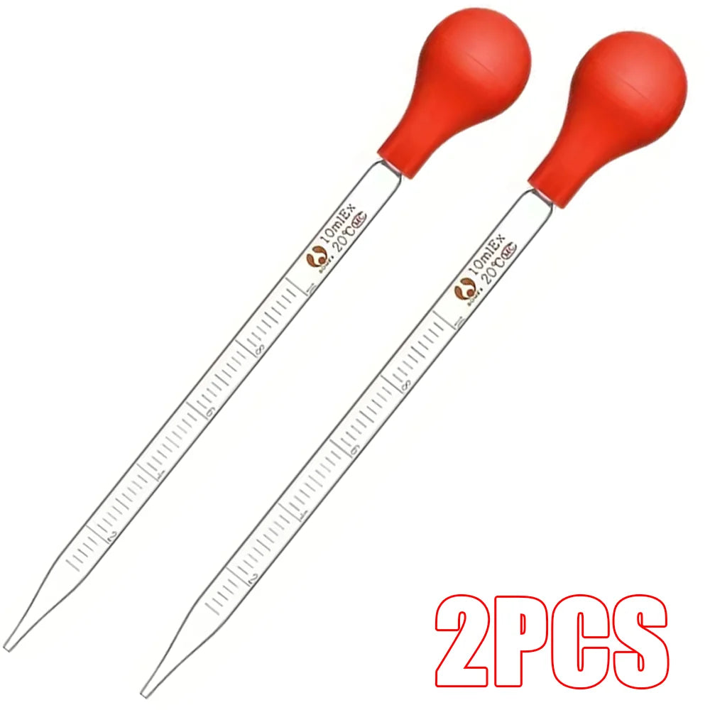 Graduated Glass Pipette Set — Precise Liquid Transfer Tool with Cleaning Brush