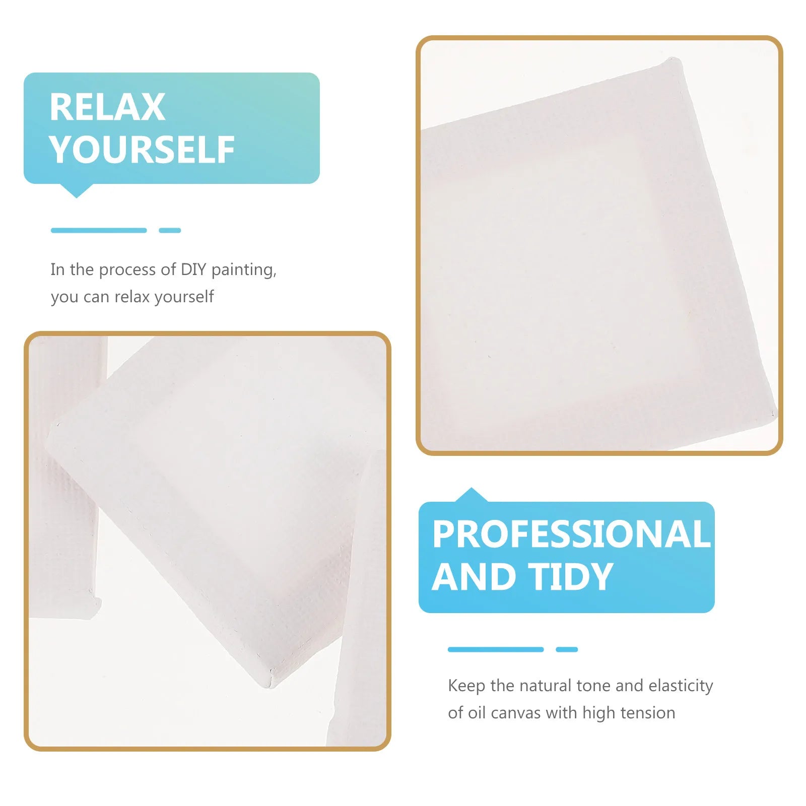 Mini Stretched Canvas Frames — 12-Piece Set for DIY Oil and Acrylic Painting