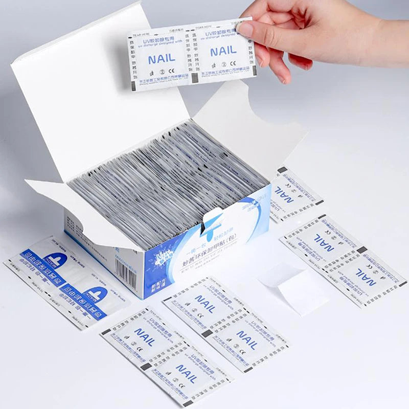 Gel Nail Polish Remover Pads — Efficient Foil Wraps for UV Gel Removal