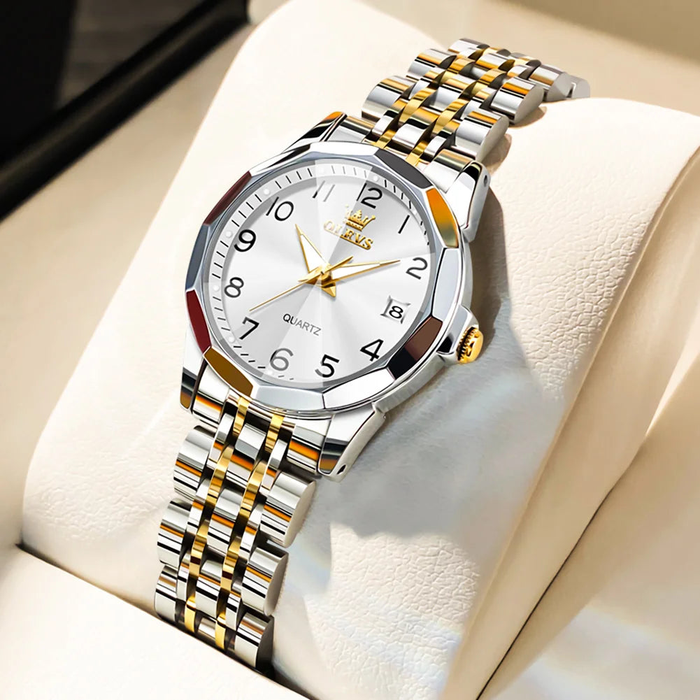 OLEVS 9931 Elegant Women's Watch — Luxury Stainless Steel Quartz Timepiece