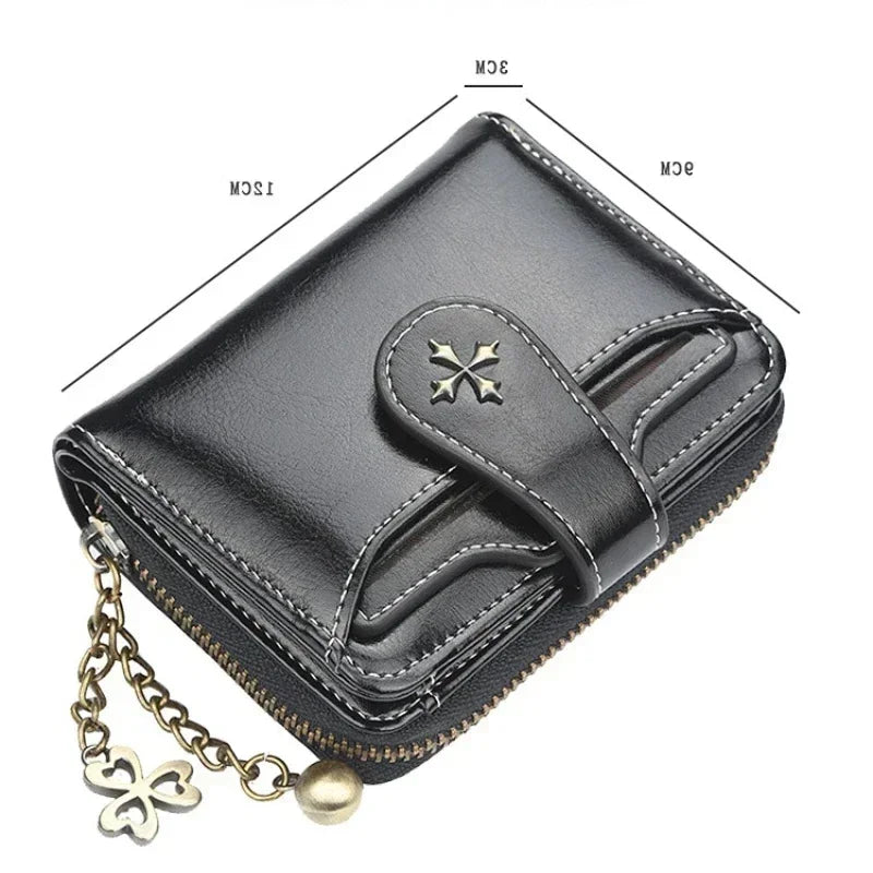 UOSU Women's PU Leather Wallet — Compact Mini Purse with Card Holders