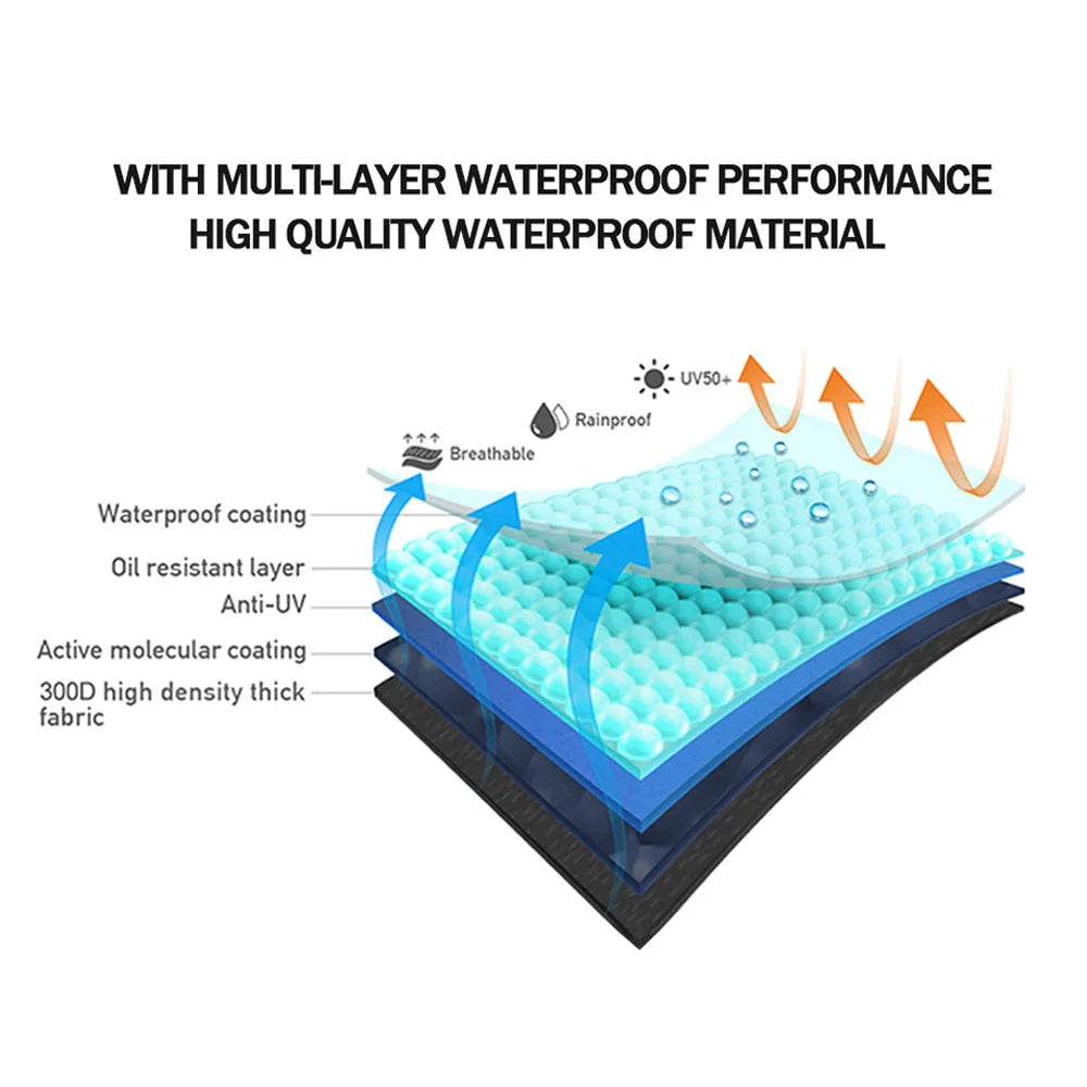 Waterproof Motorcycle Cover — All-Weather Dustproof & UV Protective Coat