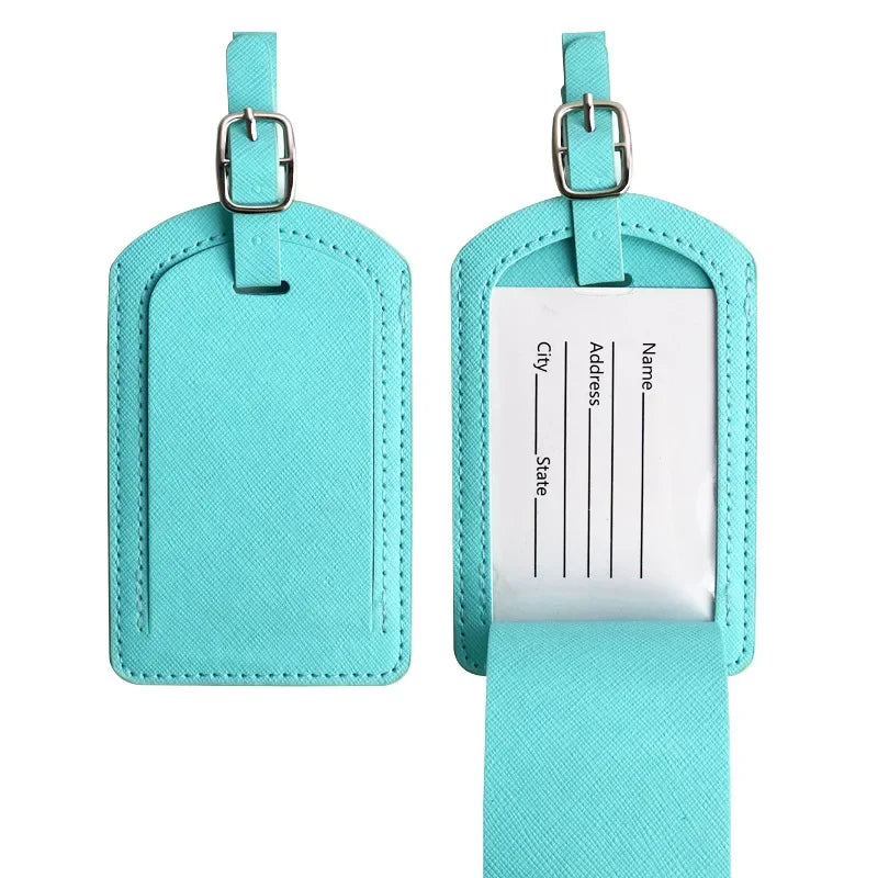 eTya Leather Luggage Tag — Durable Suitcase ID Label for Travel