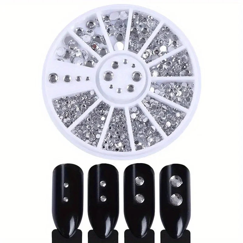 TaoTips Nail Art Rhinestones — Acrylic Crystal Gems for Manicure Decoration