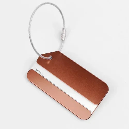 eTya Aluminum Alloy Luggage Tag — Durable Suitcase ID Holder for Travel