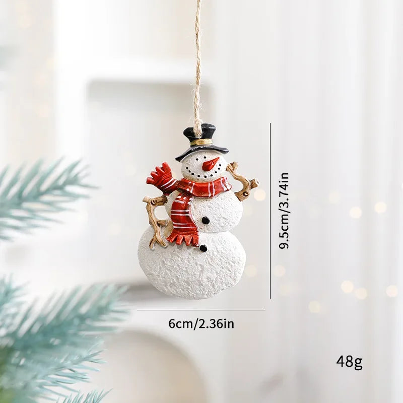 Santa Claus Christmas Tree Ornaments — Resin Hanging Pendants for Holiday Decor