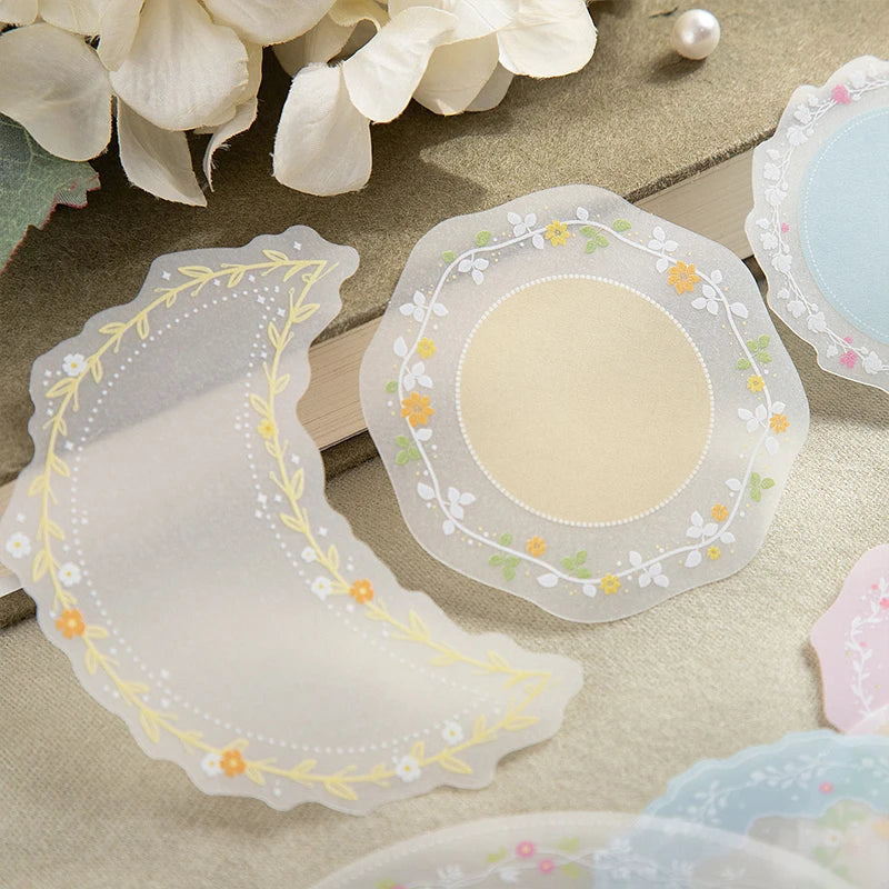 Transparent DIY Decorative Stickers — 12 Piece Set for Scrapbooking & Decor