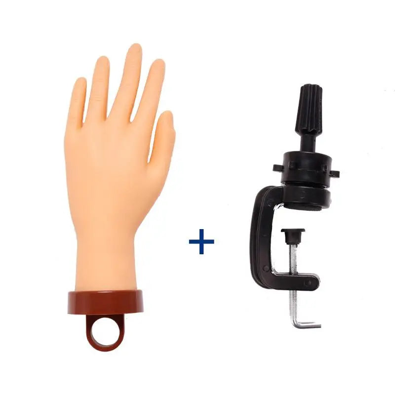 Nail Art Practice Hand — Flexible Manicure Training Model
