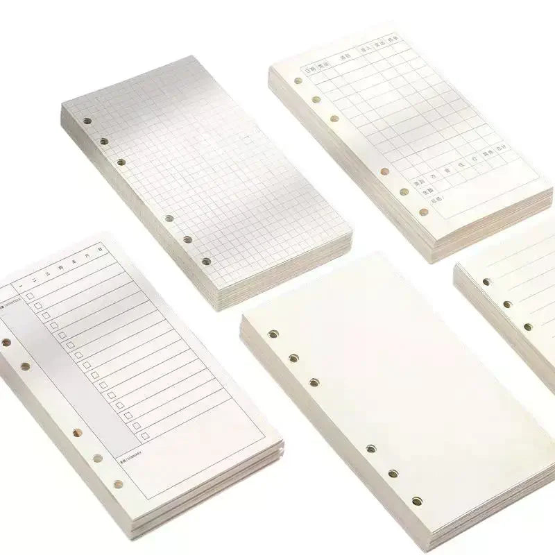A6 6-Ring Binder Refill Paper — 60 Sheets of Premium Loose Leaf Inserts