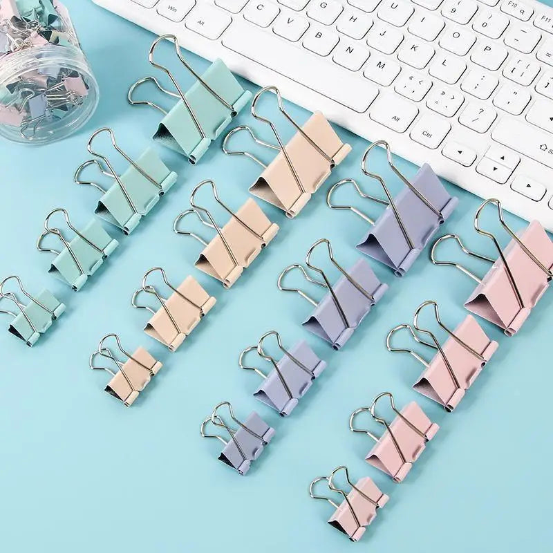 Heavy Duty Metal Binder Clips — Multi-Color Paper Clamps for Office & Home