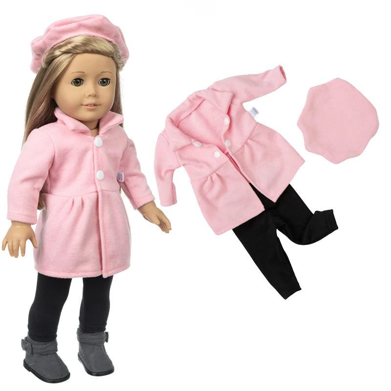 Miao Mama ai wawa Winter Doll Coat — Warm Outfit for 18 Inch Dolls