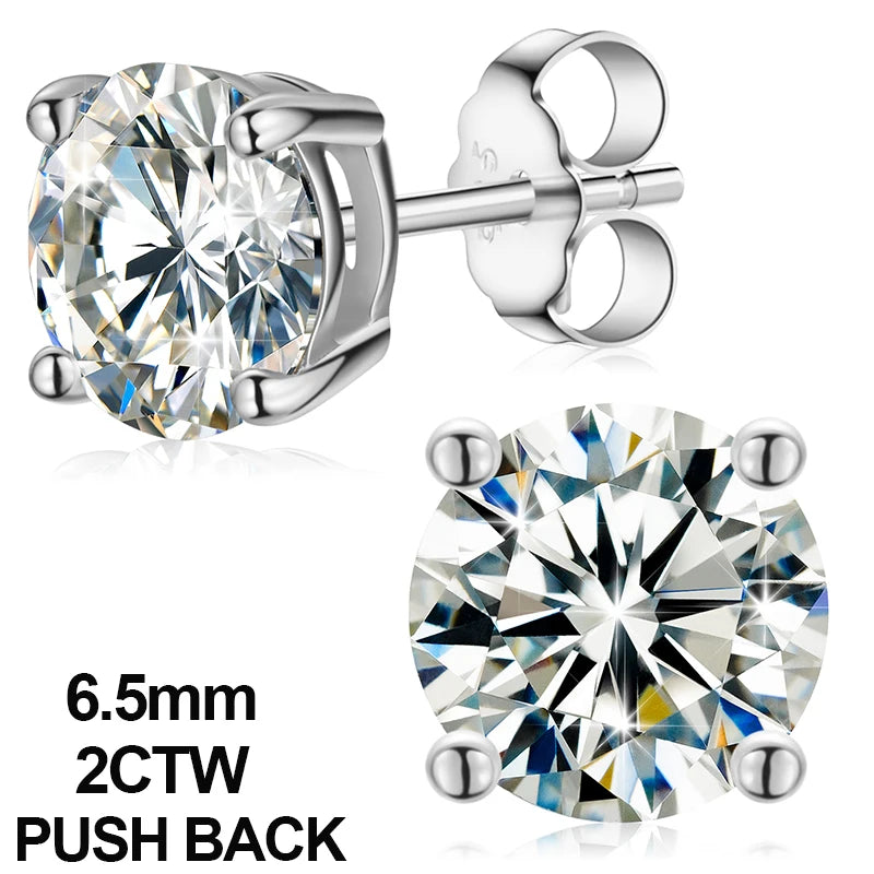 ICEOUTBOX Moissanite Cross Stud Earrings — S925 Sterling Silver Jewelry