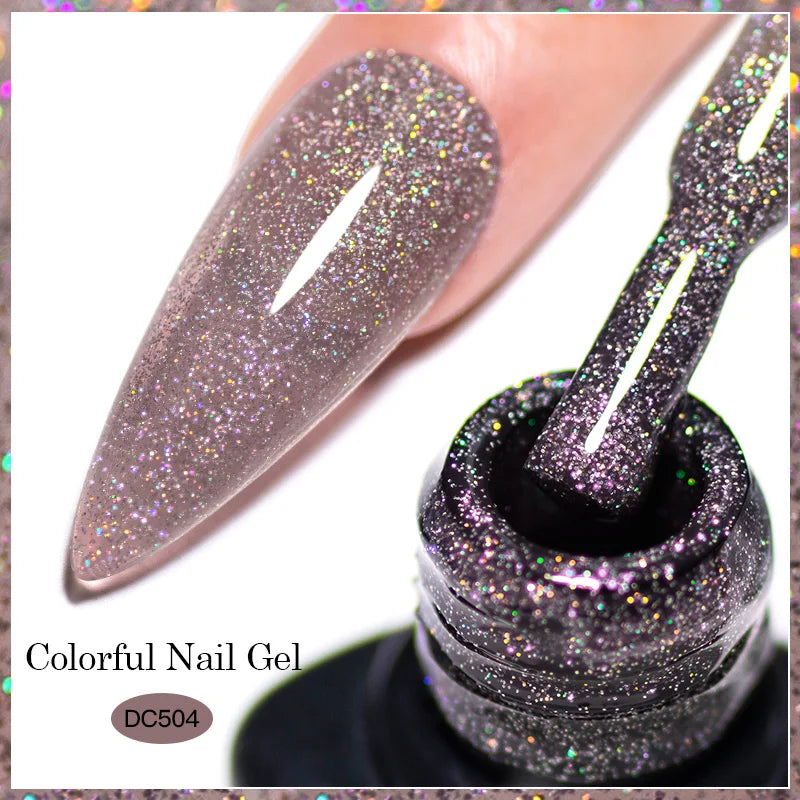 Mtssii Reflective Glitter Gel Nail Polish — Sparkling Holographic Effect