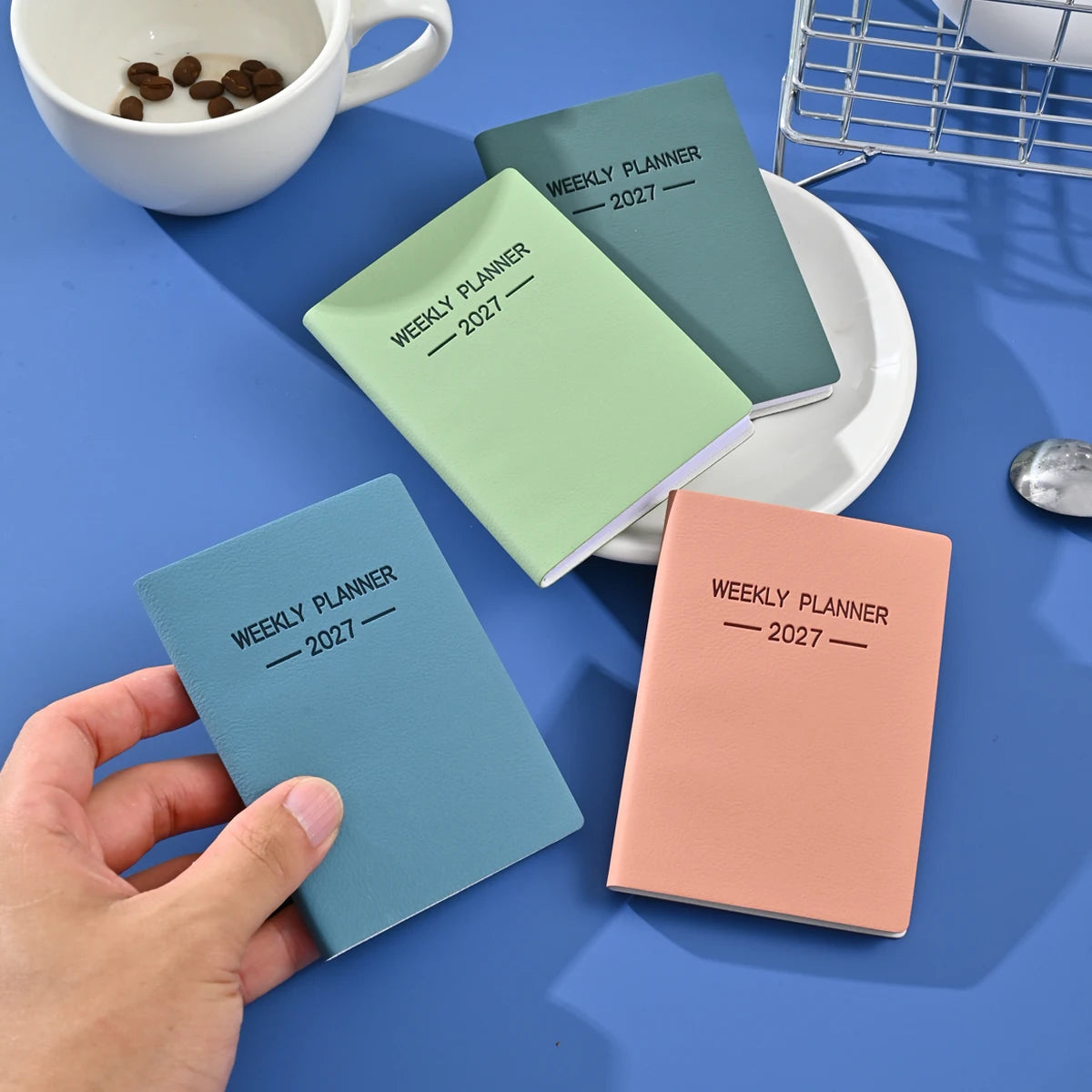 A7 Mini Weekly Planner — Minimalist Pocket Journal with Morandi Cover