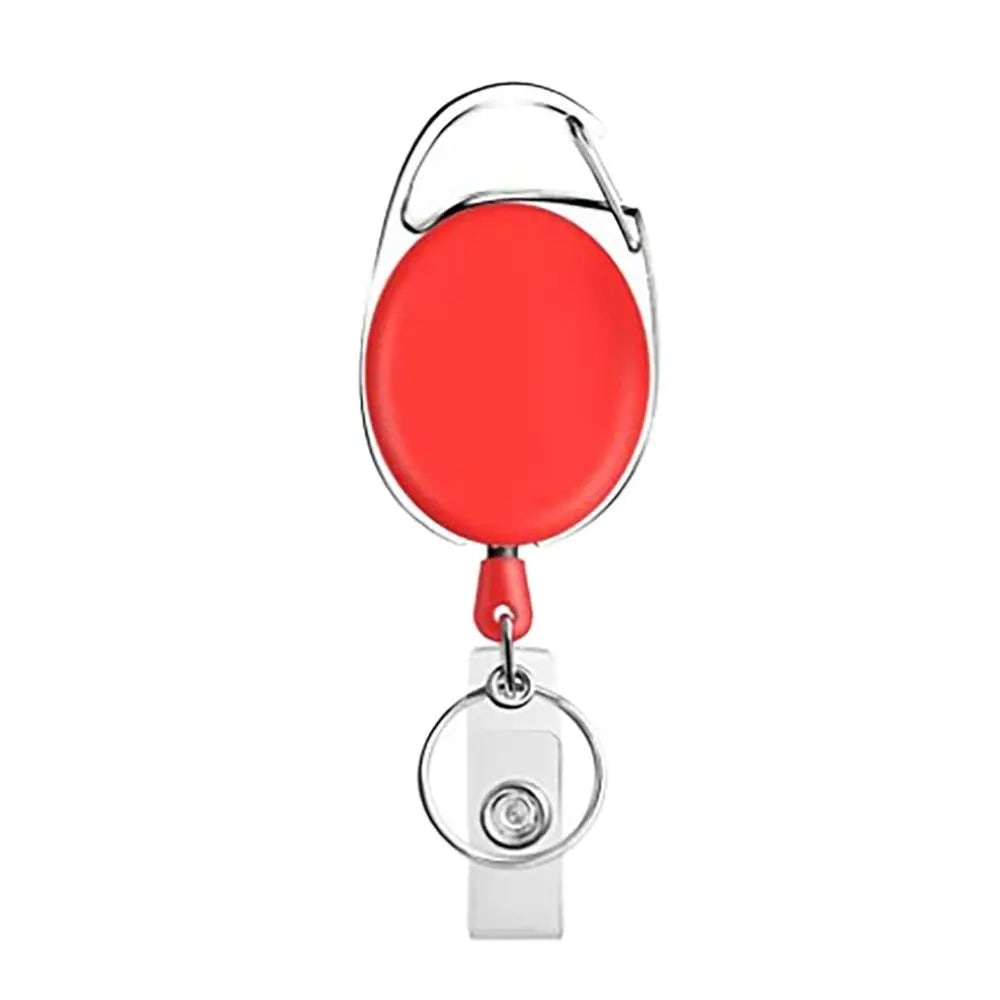 Retractable Badge Reel — Oval ID Holder with Heavy Duty Clip
