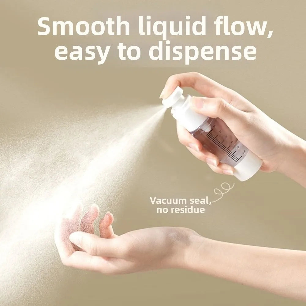 Transparent Travel Refillable Bottle Set — Leak Proof Containers with Storage Bag