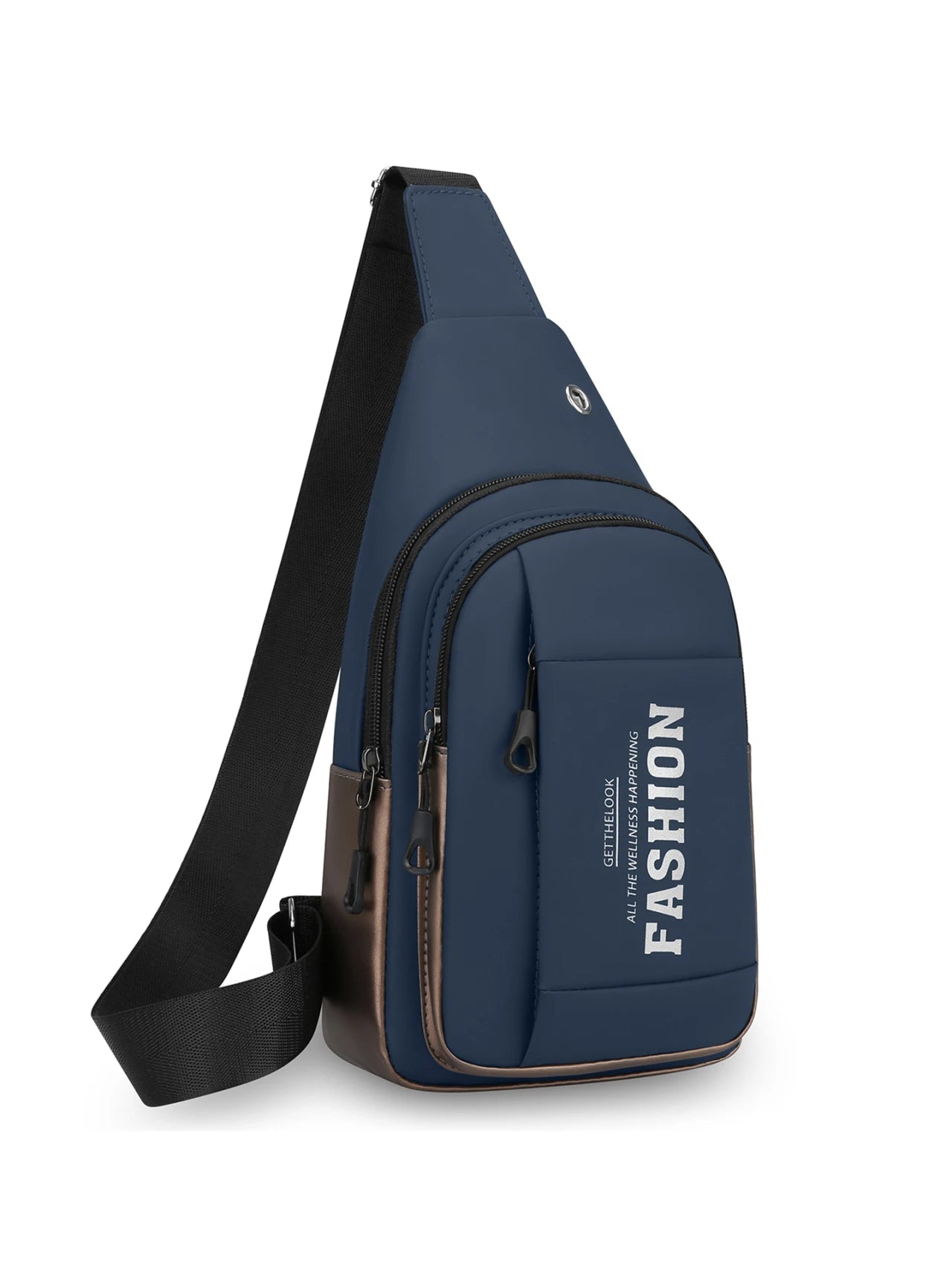 Splicing Style Sling Chest Bag — Lightweight Multi-Pocket Crossbody Pack