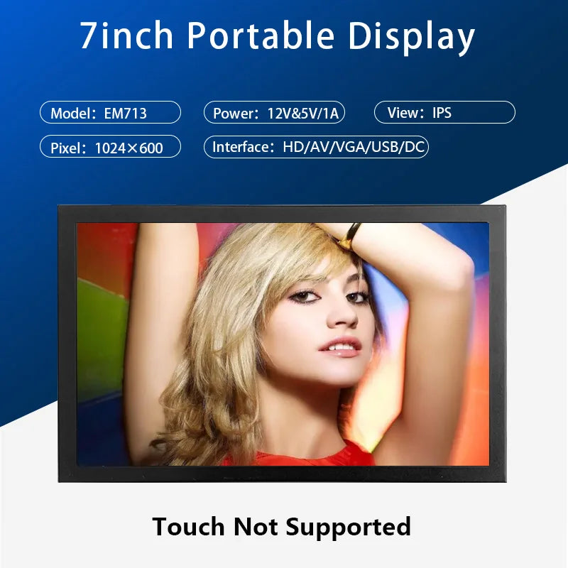 IHANFO 7 Inch Portable Monitor — IPS LCD Display for PC and Mini Computers