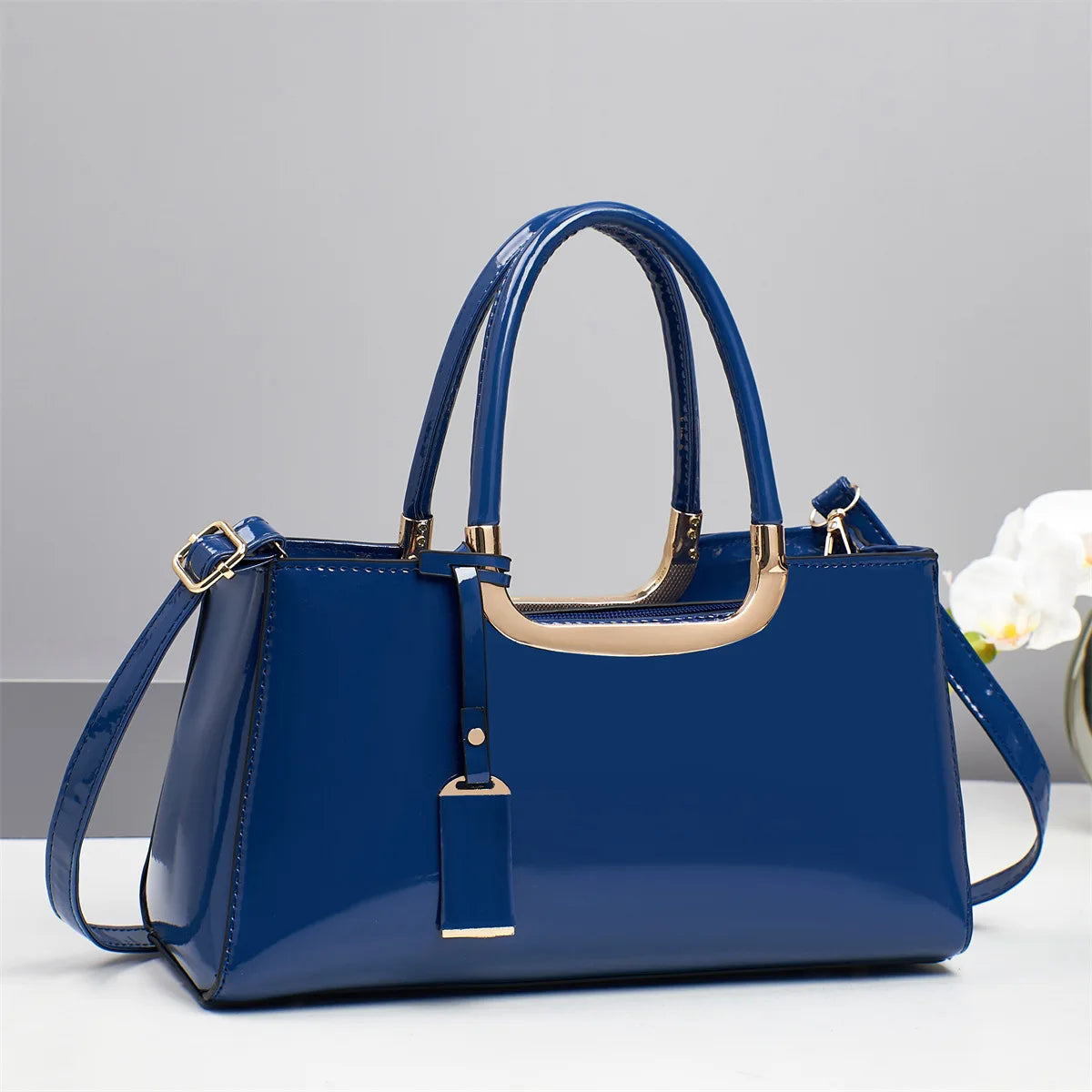 YYW Luxury Patent Leather Handbag — Elegant Evening Clutch & Crossbody