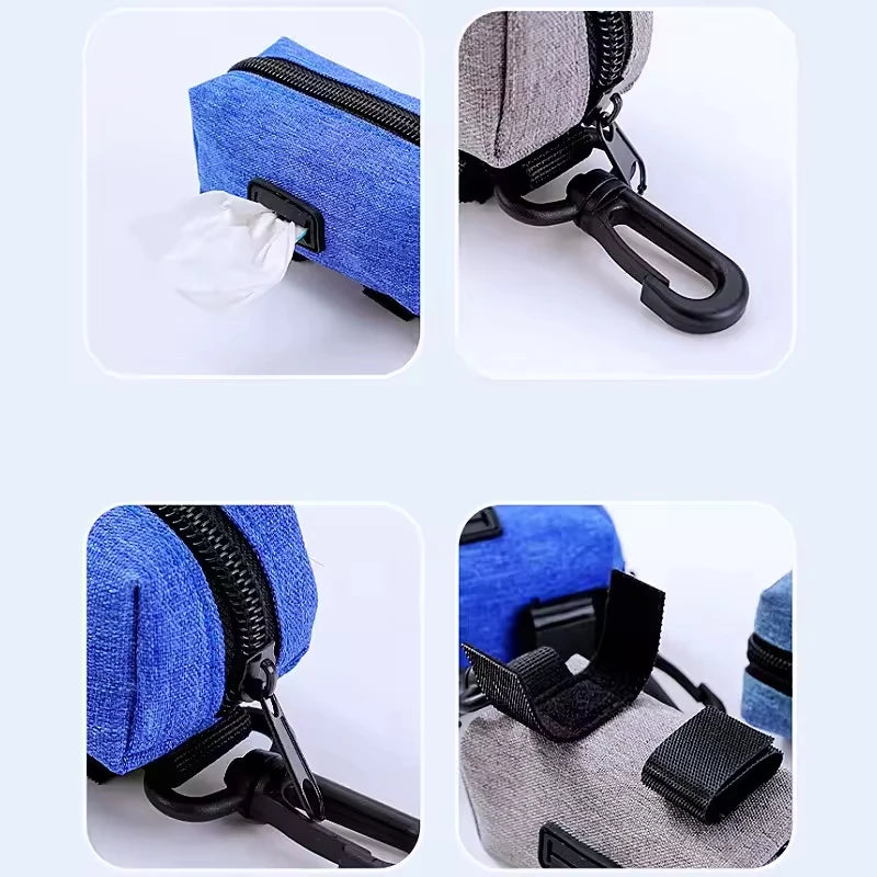 LZJV Dog Poop Bag Dispenser — Portable Waste Bag Holder for Walks