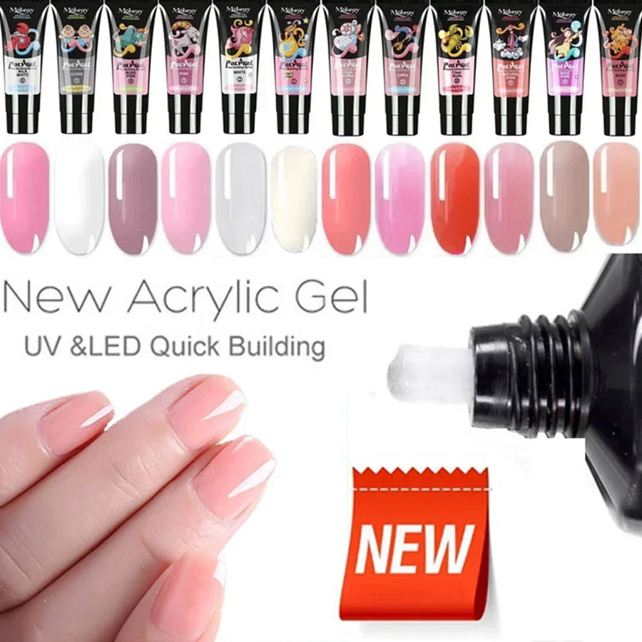 Poly Nail Gel Extension Set — Quick Building Manicure Kit