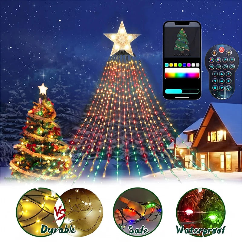 MIMIRGB Smart RGB LED Christmas Tree Lights — App Controlled & Music Sync