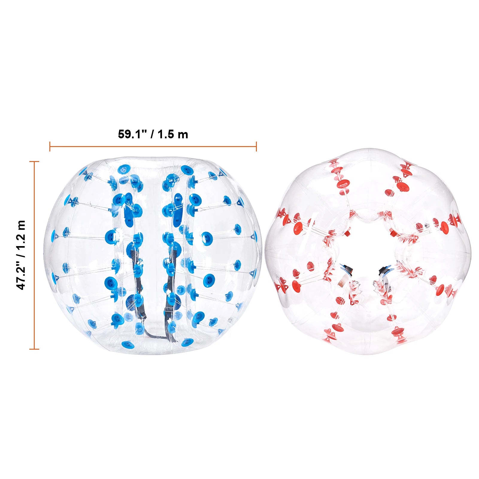 SucceBuy 2-Pack Inflatable Bumper Balls — Durable Bubble Soccer Set
