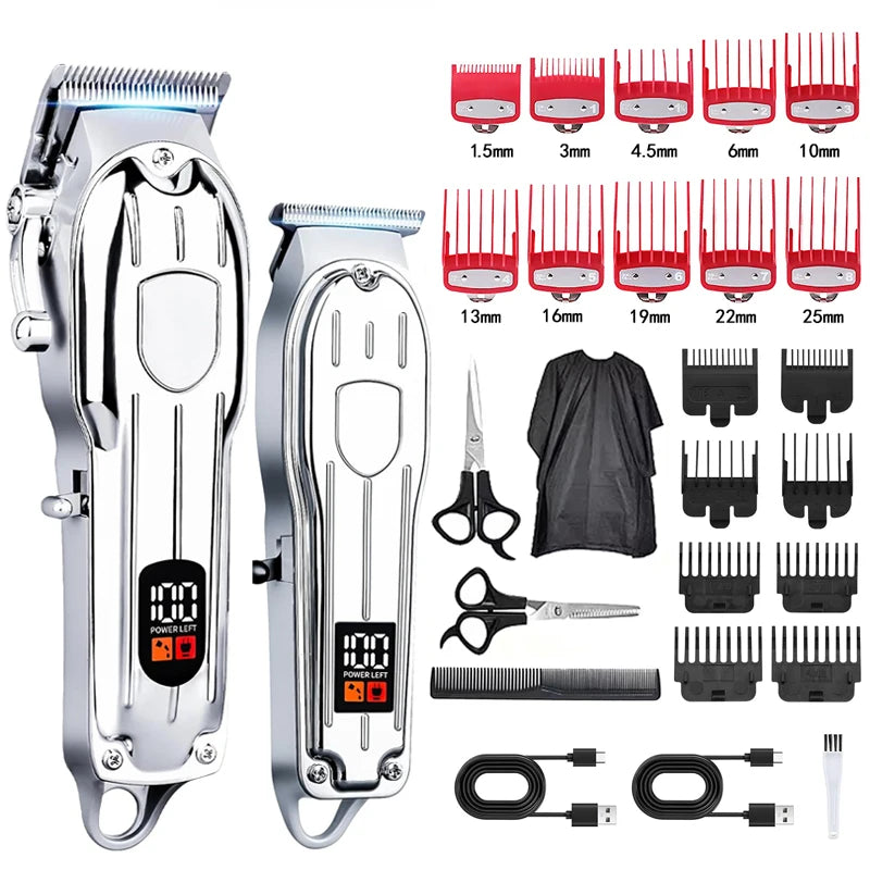 Edieu Professional Electric Hair Clippers — Cordless Trimmer Set for Men