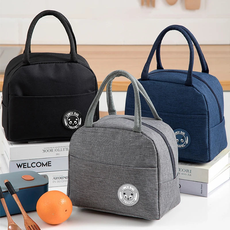 Insulated Bento Lunch Bag — Portable Meal Carrier with Aluminum Foil