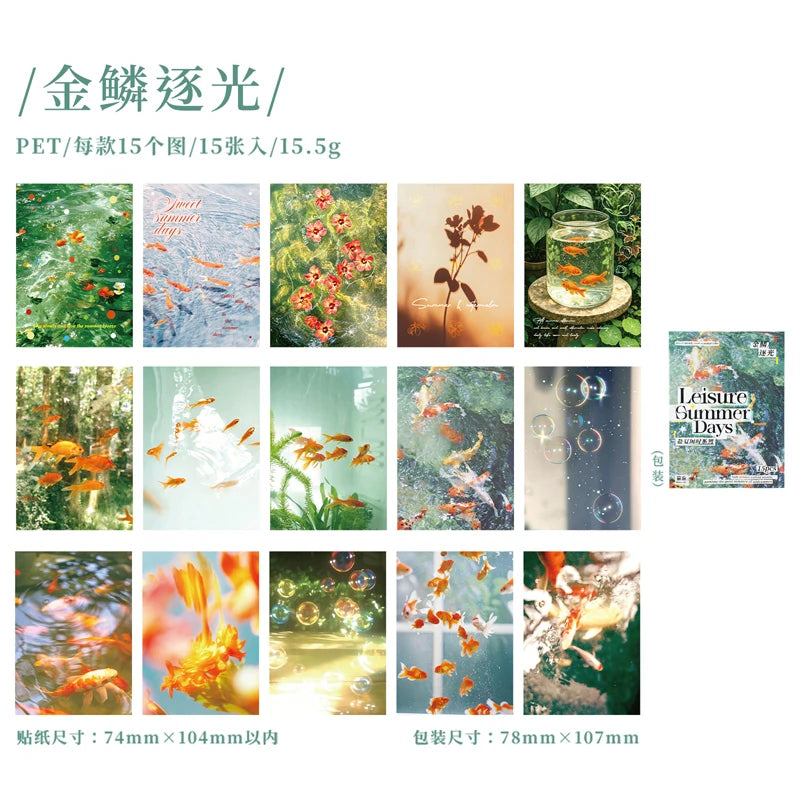 Natural Landscape Scrapbooking Paper — 15 Piece Vintage Collage Set