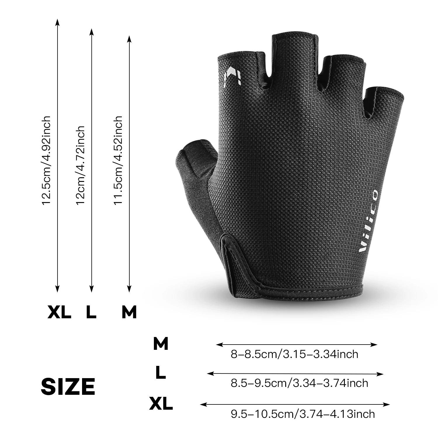 Fezrgea Half Finger Cycling Gloves — Breathable Anti-Slip Sports Mittens