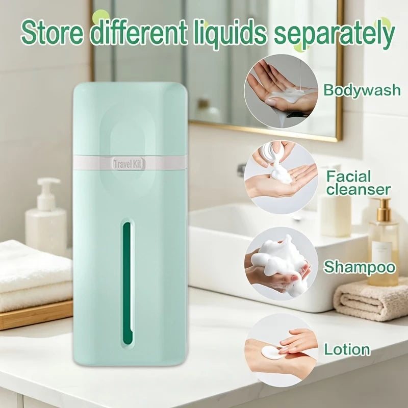 Four-in-One Travel Split Bottle Set — Detachable Refillable Containers
