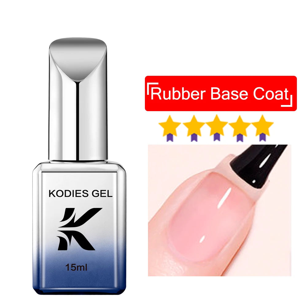 KODIES GEL Super Sticky Base Coat — Strong Semi-Permanent Nail Foundation