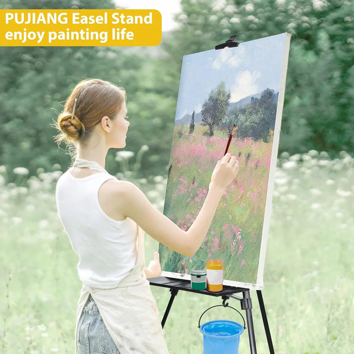 Adjustable Aluminum Art Easel — Portable Folding Stand for Painting