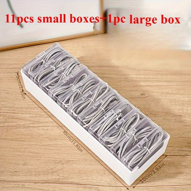 Desktop Cable Management Boxes — Charging & Accessory Organizer for Home Office