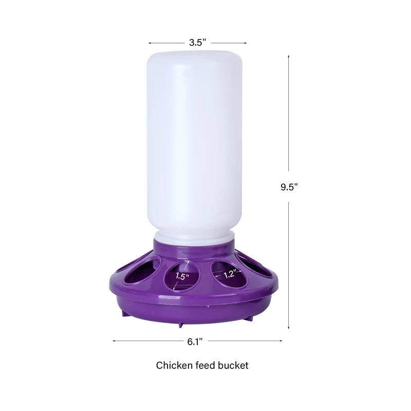 JIECARE Poultry Feeder and Drinker — Automatic Food and Water Dispenser
