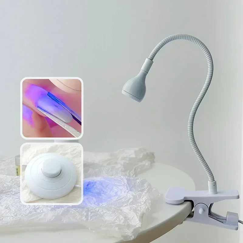 UV LED Nail Dryer Lamp — Desktop Gel Polish Curing Tool with Foot Pedal