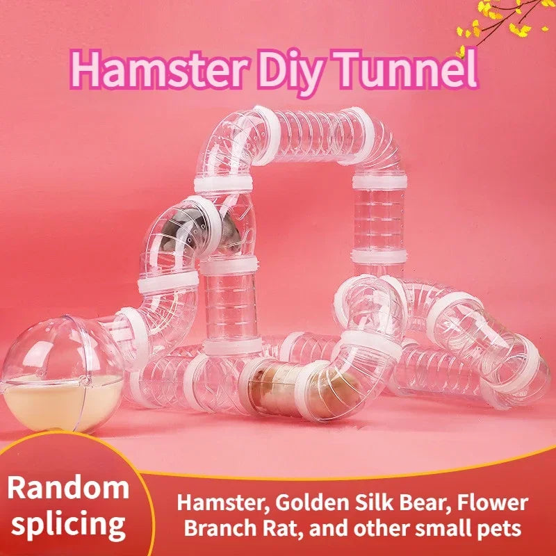 DIY Pet Tunnel Maze Set — Customizable External Tube System for Small Animals
