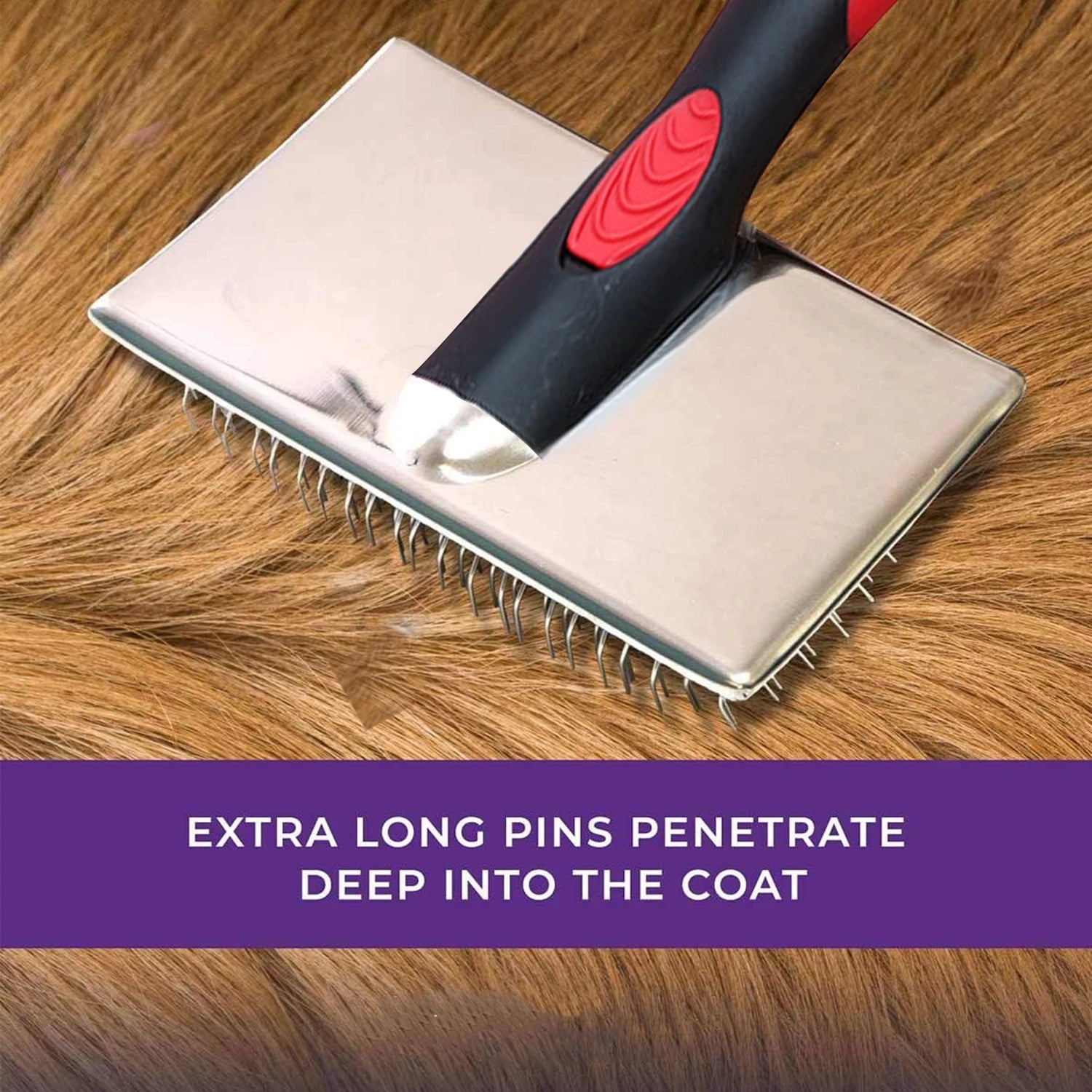 Pet Grooming Needle Comb — Deep Undercoat Cleaning Brush for Dogs and Cats