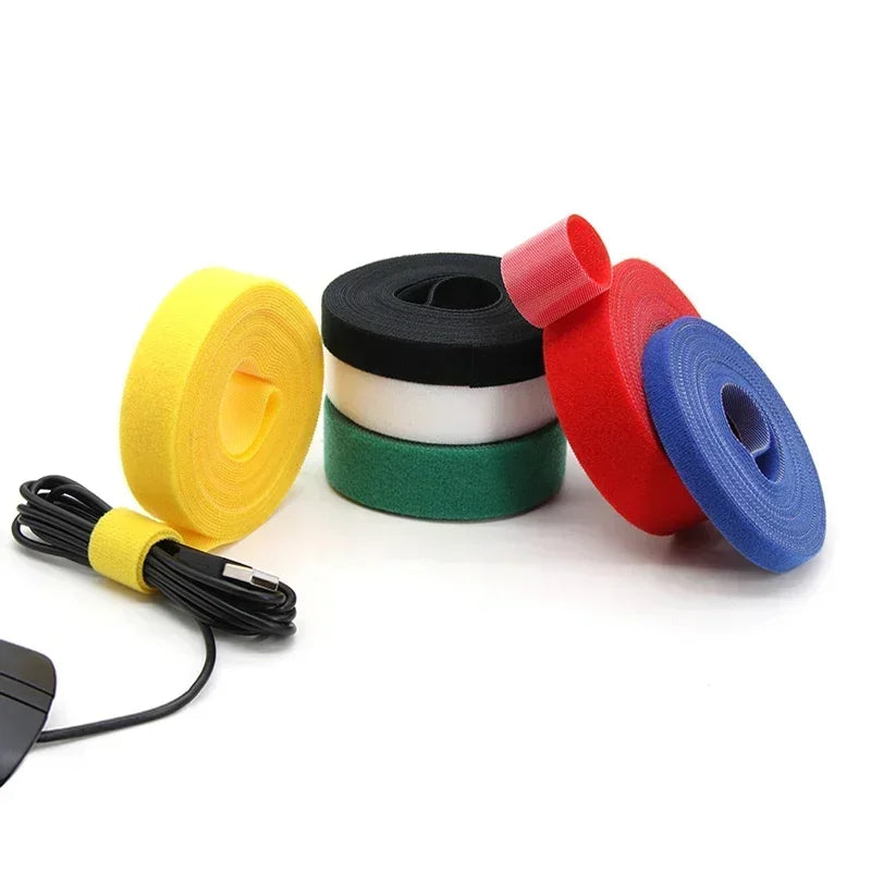 Reusable Nylon Cable Ties — Self-Adhesive Wire Management Straps