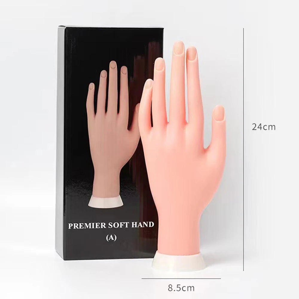 Nail Practice Mannequin Hand — Flexible Training Tool for Nail Art