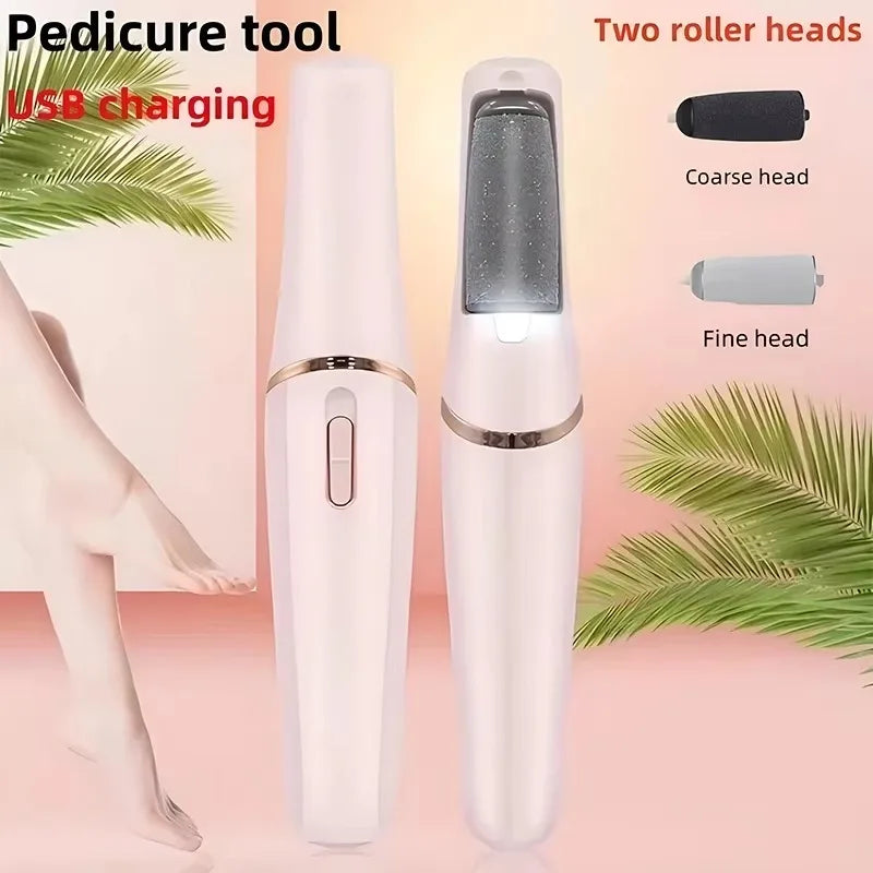 NOCCLILI Electric Foot Callus Remover — Rechargeable Pedicure Tool, Pink