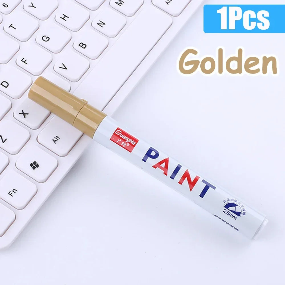 Permanent Paint Marker Pens — Waterproof Quick-Dry Tire & Craft Markers